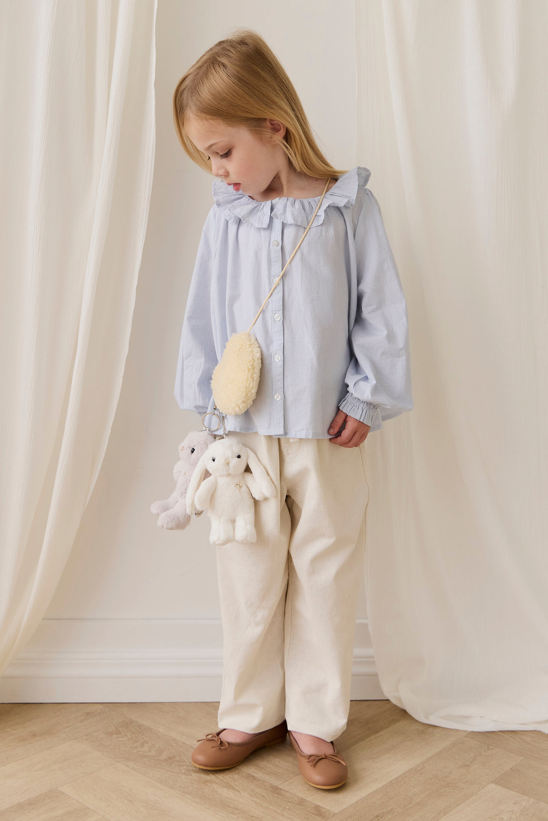 Snuggle Bunnies - Penelope Keyring - Beige Childrens Toy from Jamie Kay USA