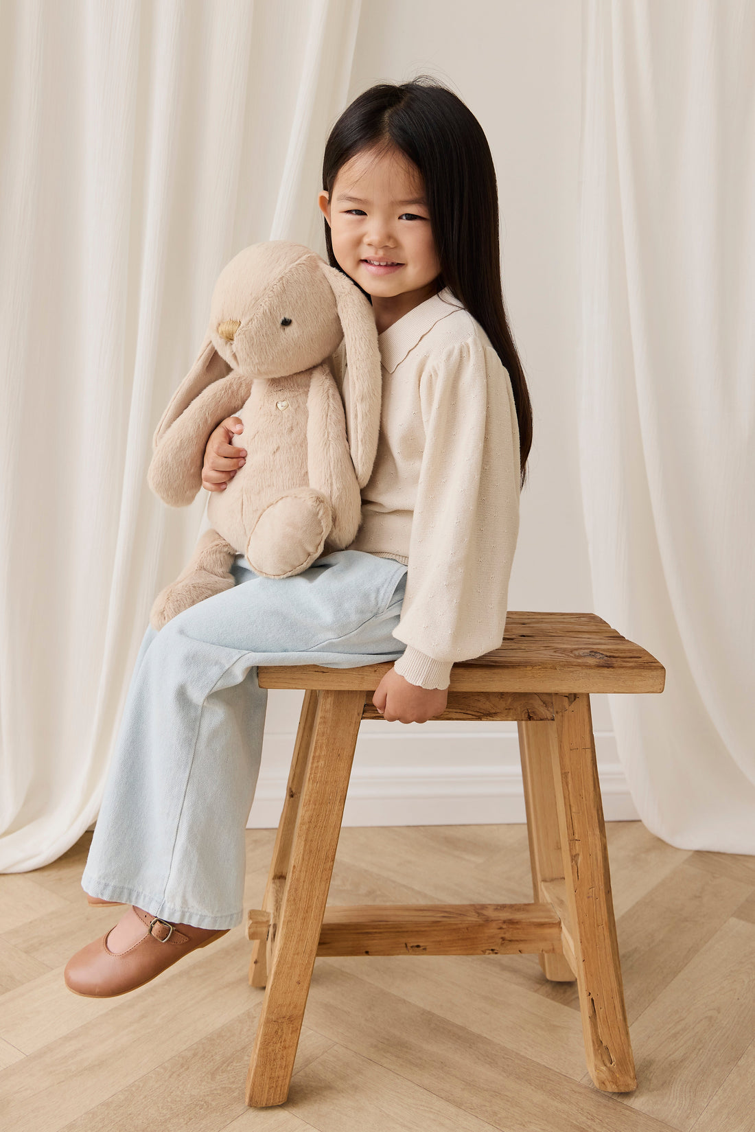 Snuggle Bunnies - Penelope - Caramel - 45CM Childrens Toy from Jamie Kay USA