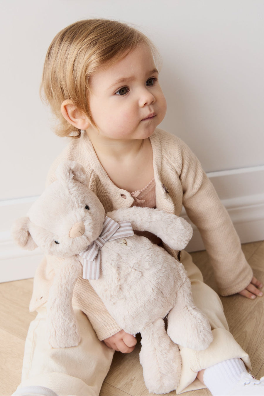 Snuggle Bunnies - Georgie With Bow Childrens Toy from Jamie Kay USA