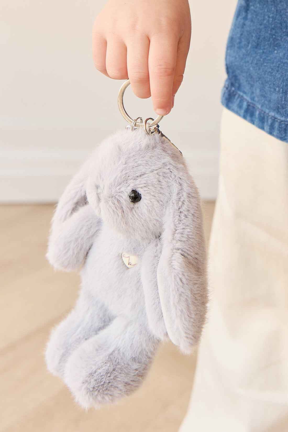 Snuggle Bunnies - Penelope Keyring - Silver Childrens Toy from Jamie Kay USA