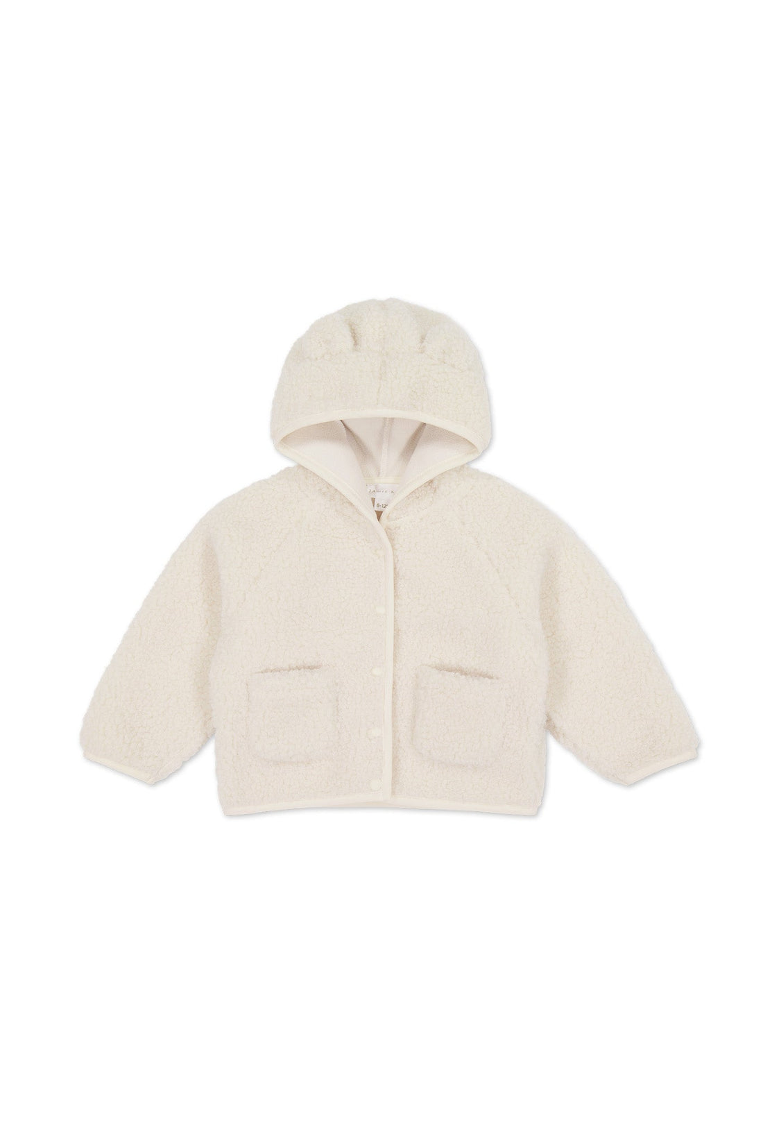 Tatum Recycled Polyester Sherpa Jacket - Natural Childrens Jacket from Jamie Kay USA