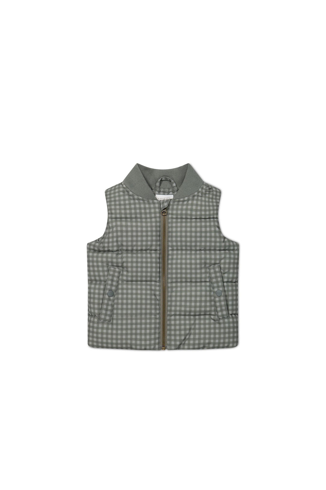 Taylor Vest - Mini Gingham Milford Sound Childrens Vest from Jamie Kay USA