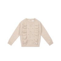 Valentia Jumper - Light Oatmeal Marle Childrens Jumper from Jamie Kay USA