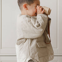 Arie Puffer Jacket - Vintage Taupe Childrens Vest from Jamie Kay USA