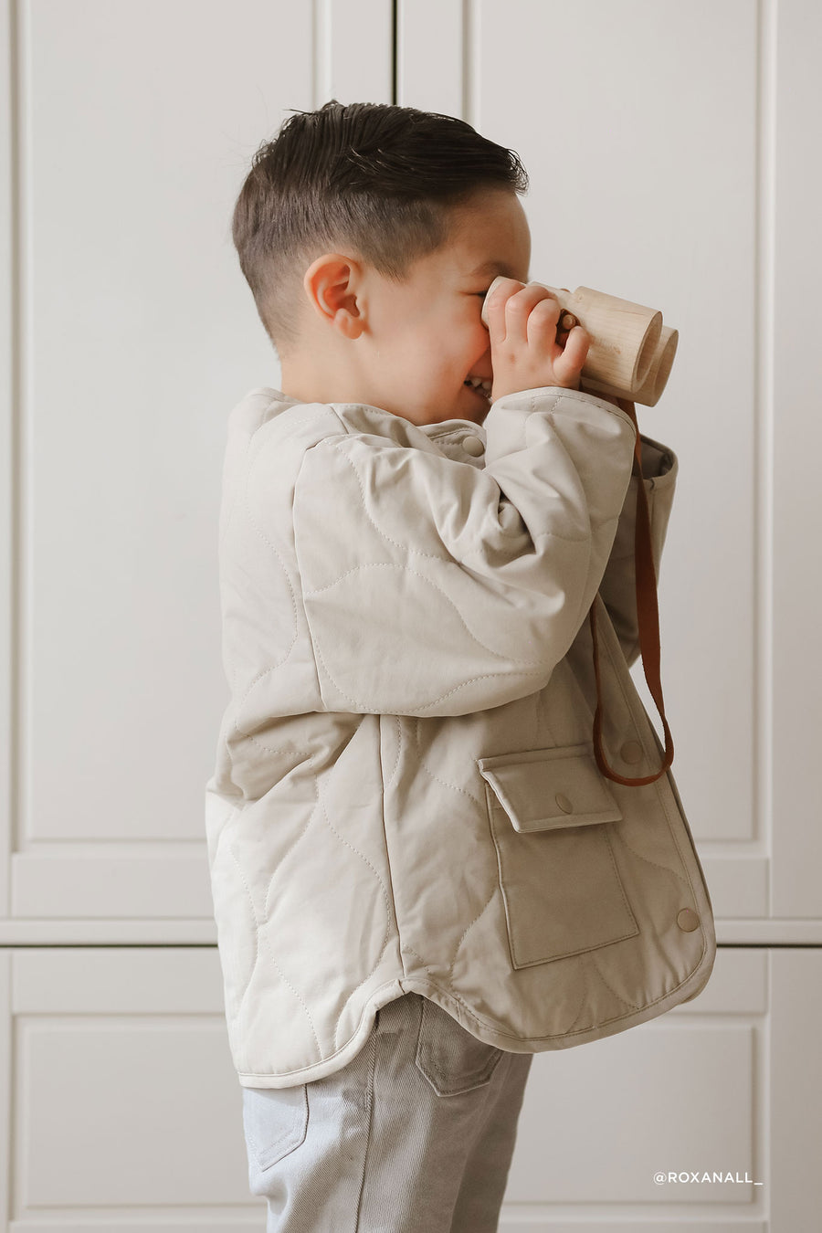 Arie Puffer Jacket - Vintage Taupe Childrens Vest from Jamie Kay USA