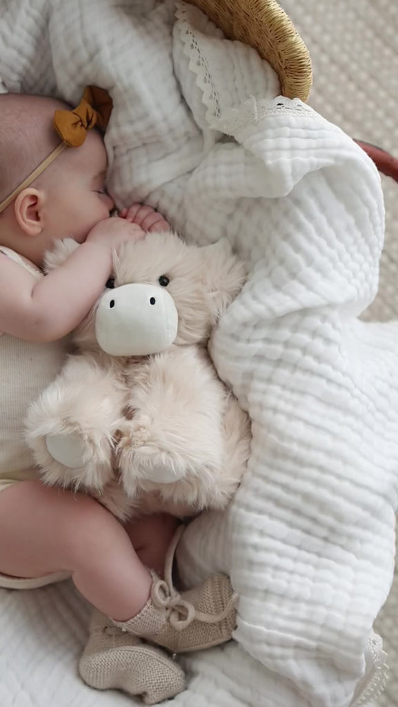 Snuggle Bunnies - Hilda The Highland Cow Childrens Toy from Jamie Kay USA