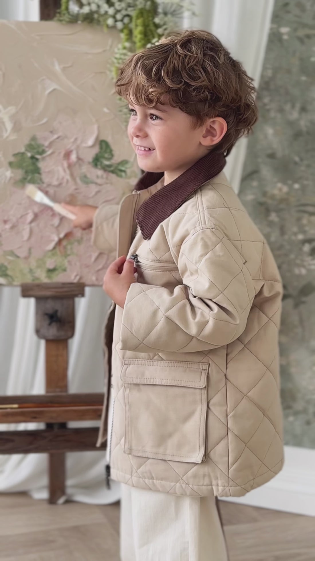 Wolfe Jacket - Sandstone Childrens Jacket from Jamie Kay USA