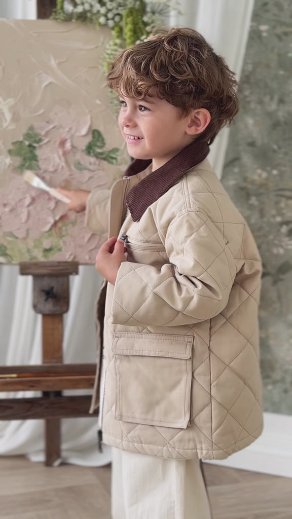 Wolfe Jacket - Sandstone Childrens Jacket from Jamie Kay USA