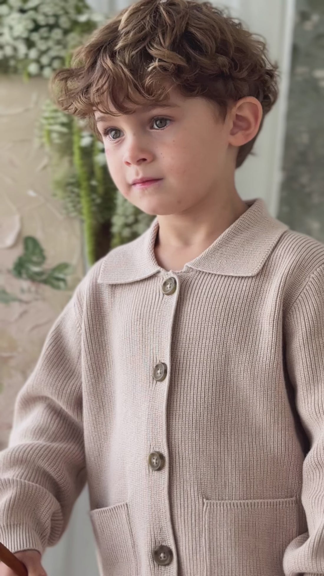 Ford Knit Jacket - Sand Childrens jacket from Jamie Kay USA