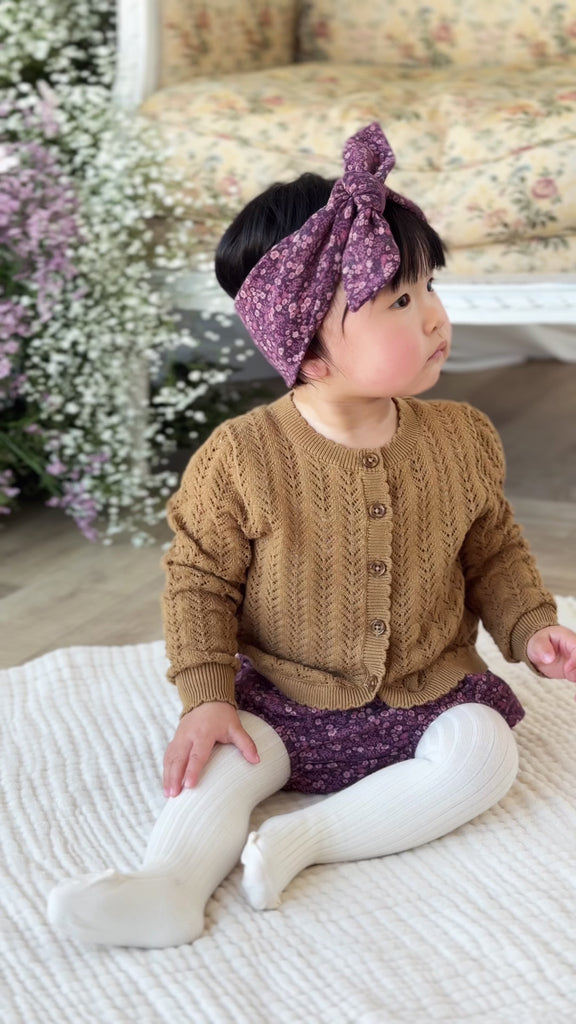Maxine Knitted Cardigan - Antique Bronze Childrens Cardigan from Jamie Kay USA