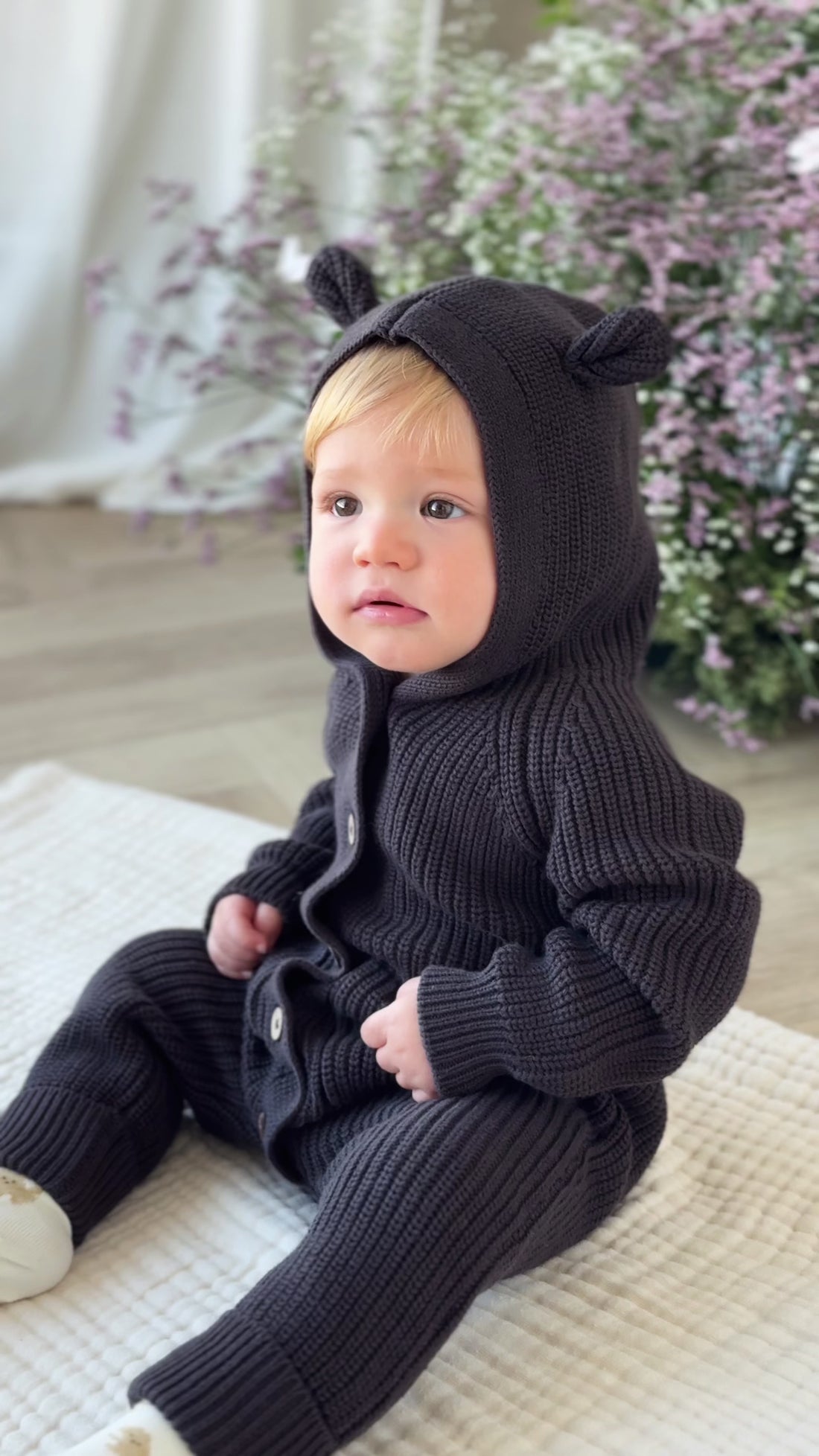 Bear Cardigan - Matcha Childrens Cardigan from Jamie Kay USA