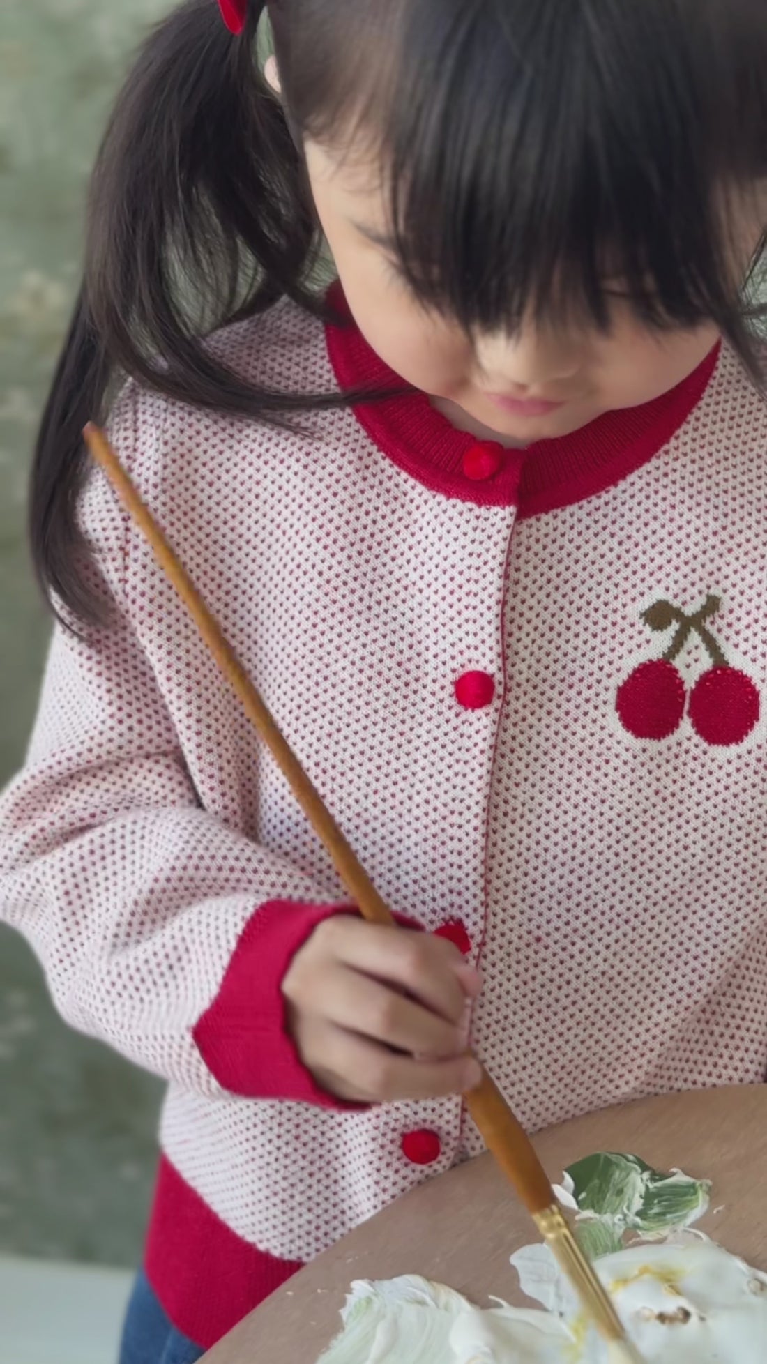 Liana Cardigan - Liana Cherry Childrens Cardigan from Jamie Kay USA