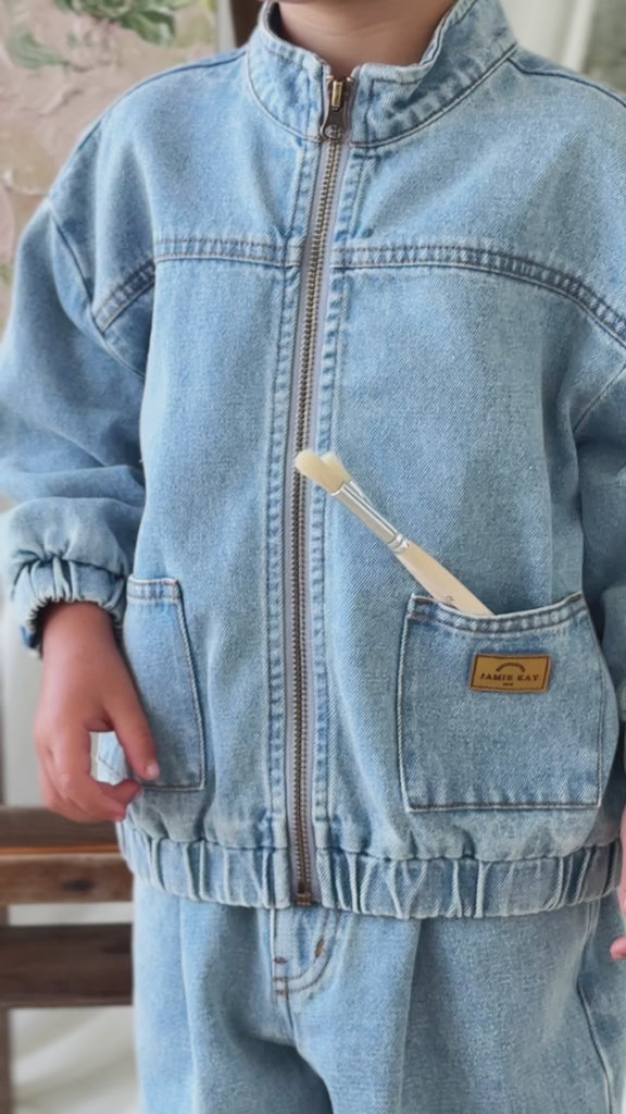 Murray Denim Jacket - Light Wash Childrens Jacket from Jamie Kay USA