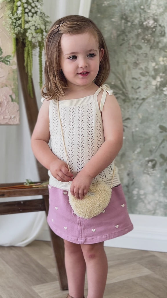 Aria Knitted Top - Soft Petal Childrens Top from Jamie Kay USA