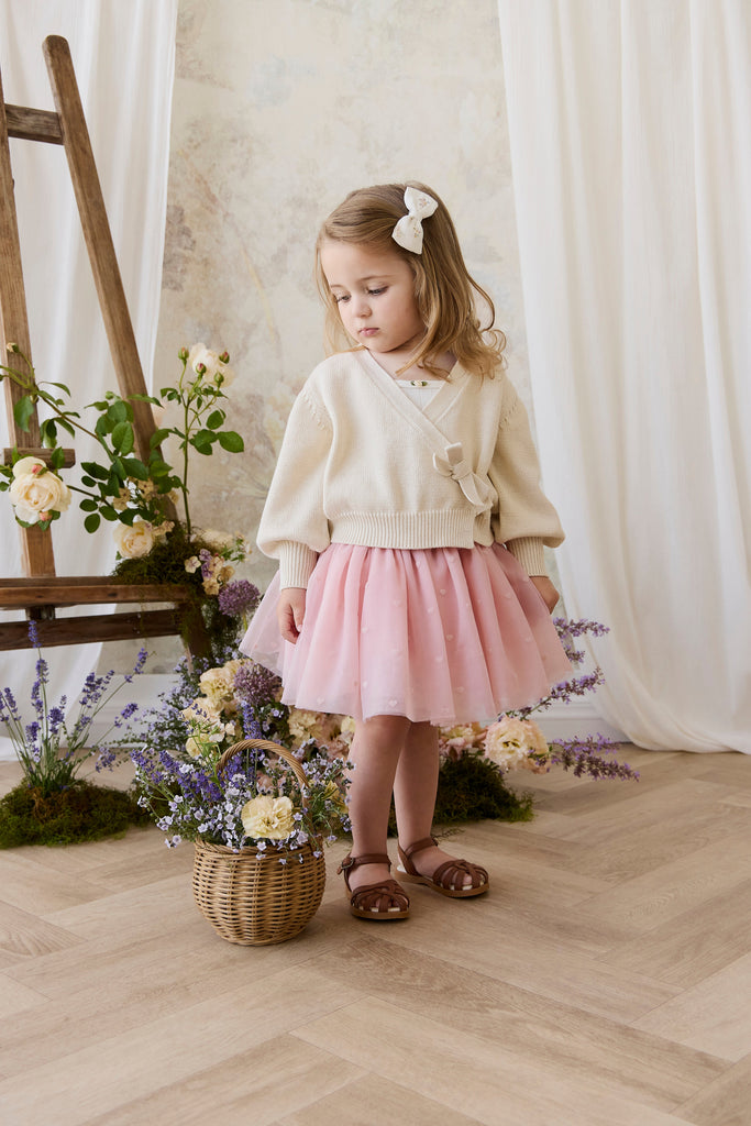 Lottie Skirt - Petite Heart Carnation Childrens Skirt from Jamie Kay USA