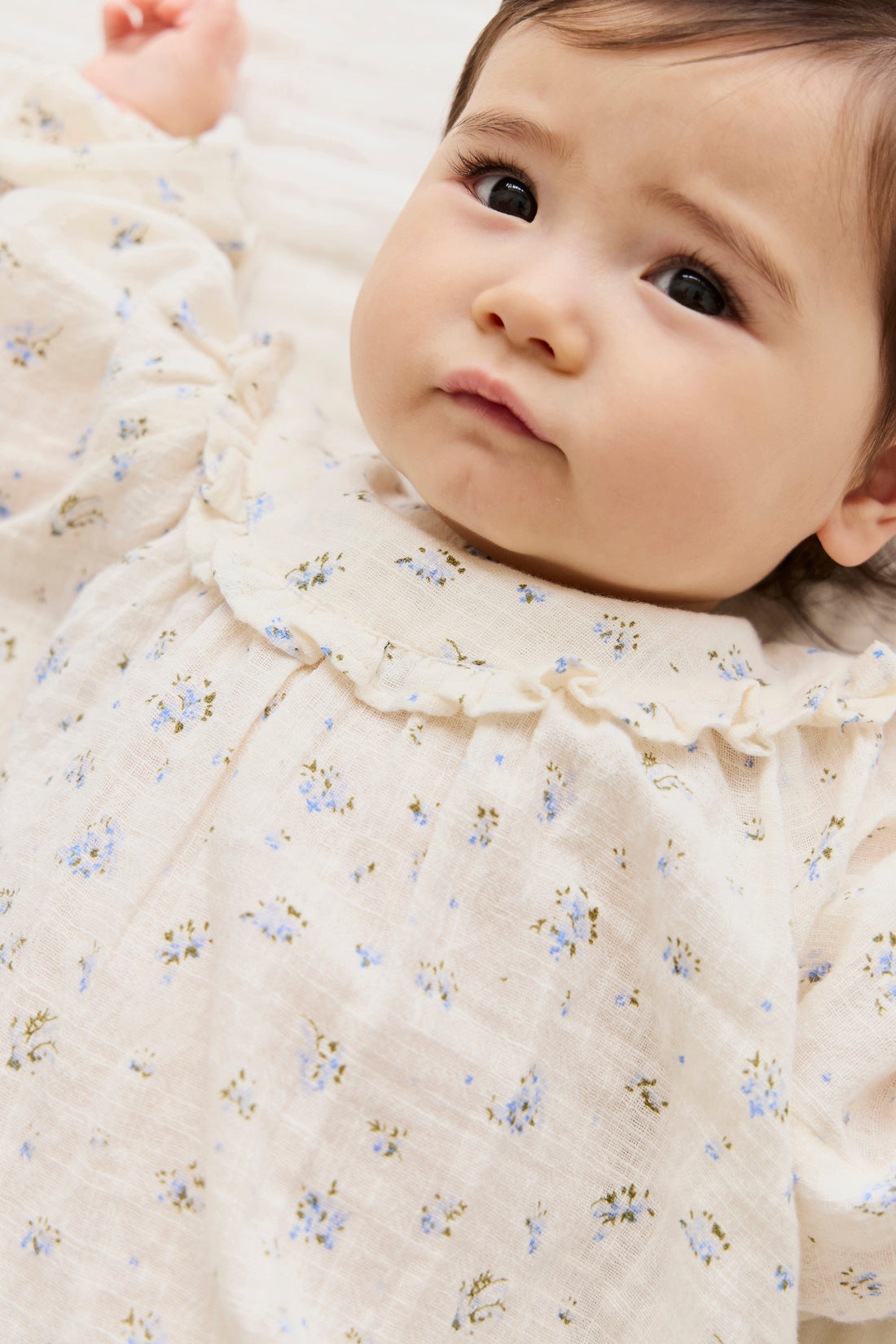 Organic Cotton Nathalie Blouse - Juniper Fields Blue Childrens Top from Jamie Kay USA