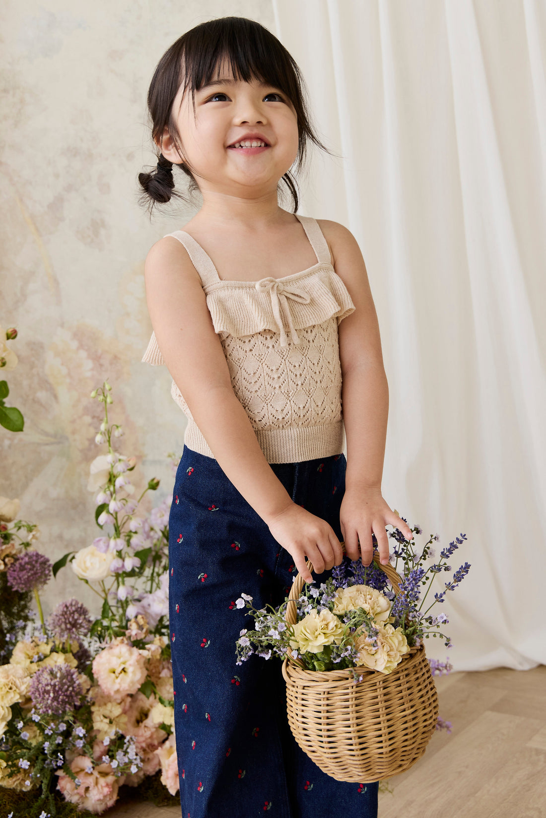 Melanie Top - Light Oatmeal Marle Childrens Top from Jamie Kay USA