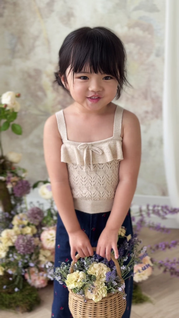 Amandine Pant - Cerise Denim Childrens Pant from Jamie Kay USA