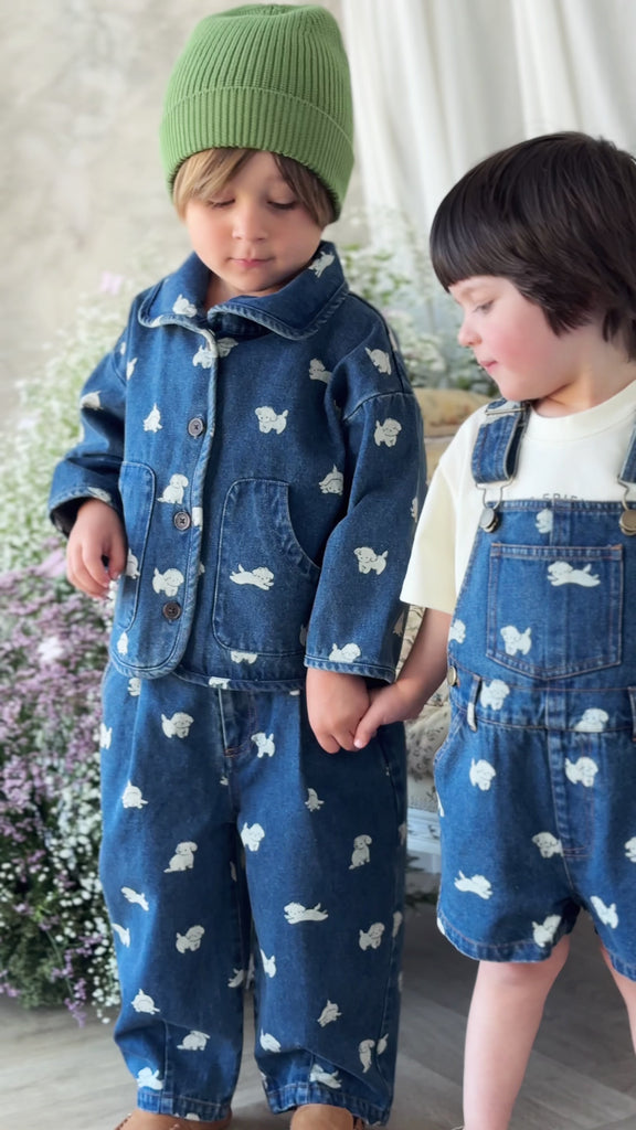 Fenix Short Overall - Finnegan Denim Childrens Overall from Jamie Kay USA