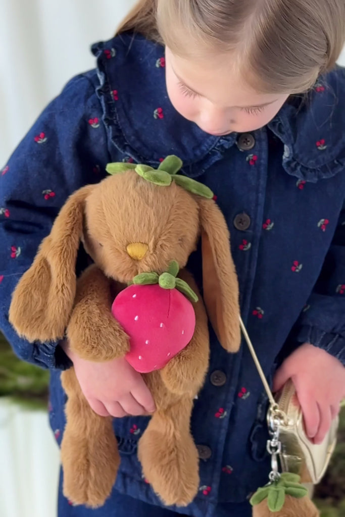 Snuggle Bunnies - Strawberry Penelope Keyring - Oak Childrens Toys from Jamie Kay USA