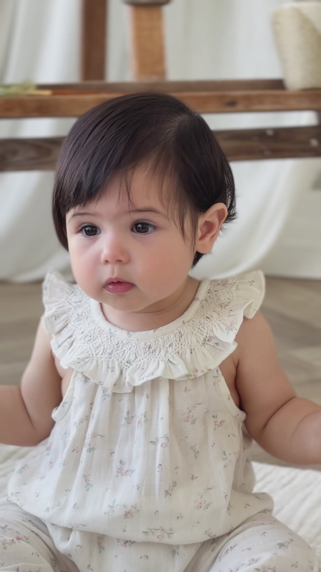 Organic Cotton Muslin Kodi Playsuit - Solange Snow Childrens Playsuit from Jamie Kay USA
