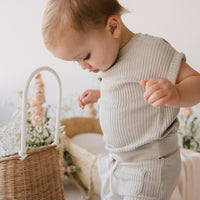 Organic Cotton Waffle Noah Top - Agate Childrens Top from Jamie Kay USA