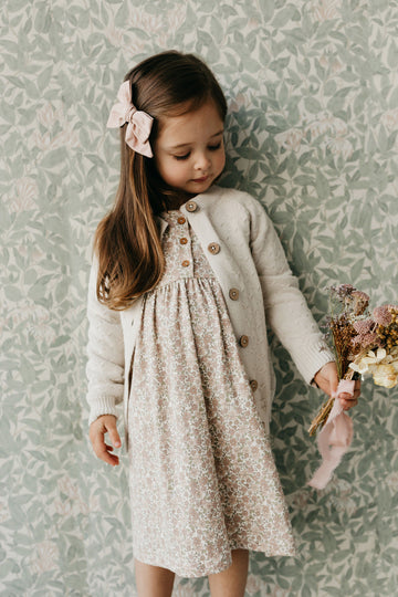 Organic Cotton Bridget Dress - Chloe Floral Tofu Childrens Dress from Jamie Kay USA