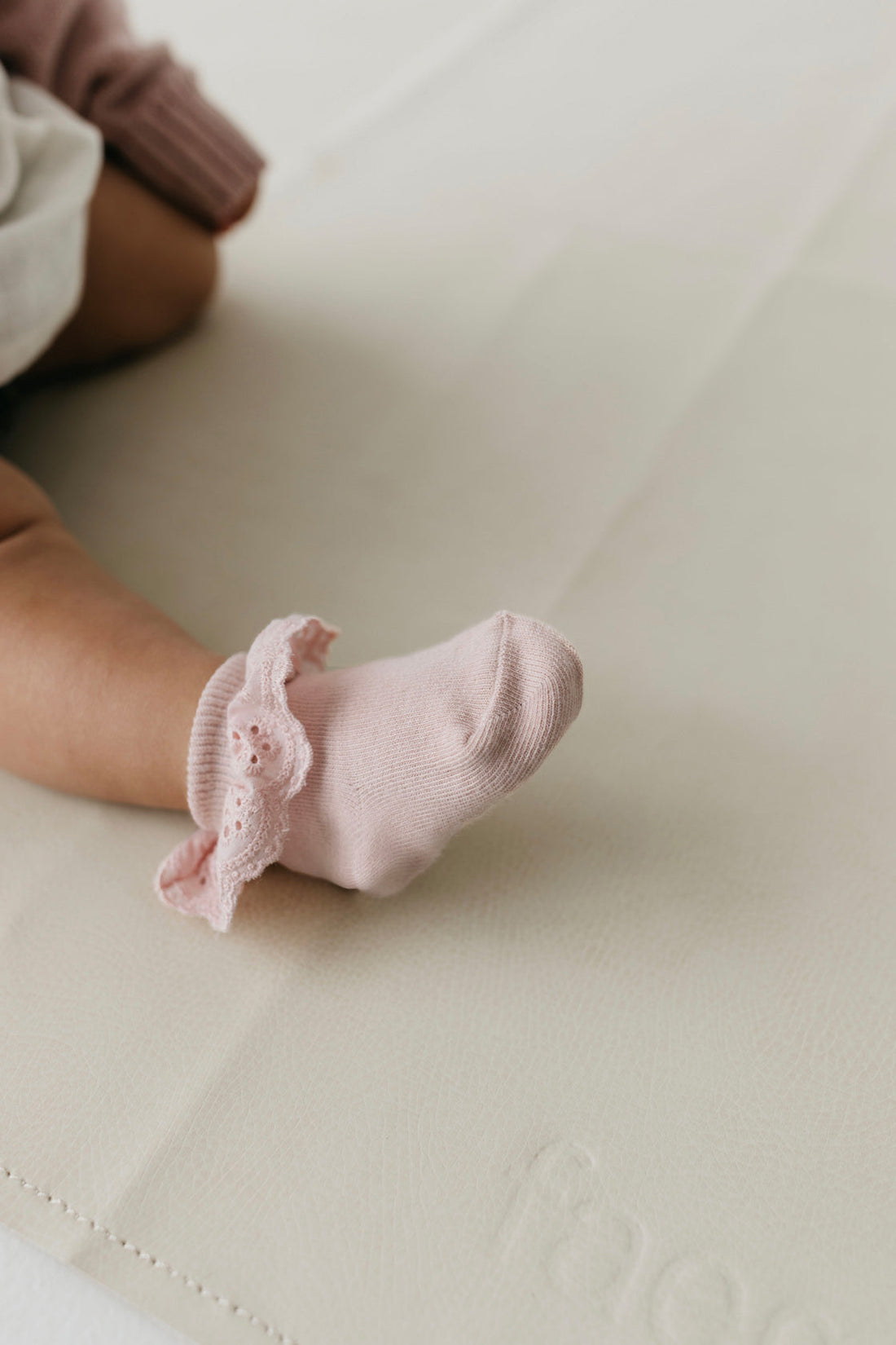 Frill Ankle Sock - Ballerina - Baby pink girls frill socks from Jamie Kay