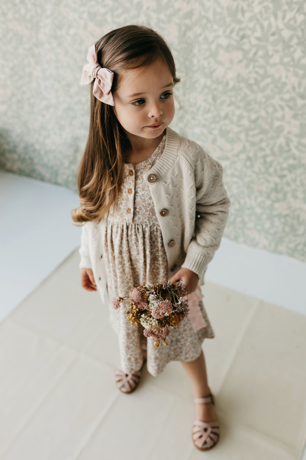 Organic Cotton Bridget Dress - Chloe Floral Tofu – Jamie Kay USA