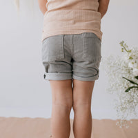 Jude Cord Short - Dusted Olive Childrens Short from Jamie Kay USA