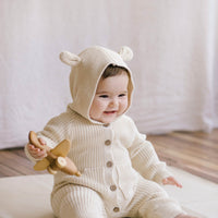 Bear Knit Onepiece - Soft Clay Childrens Onepiece from Jamie Kay USA