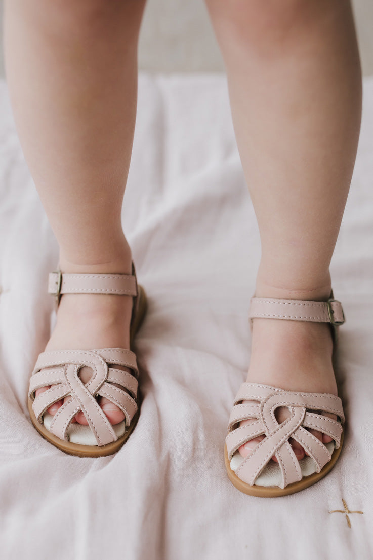 Leather Sandal - Blush Childrens Footwear from Jamie Kay USA
