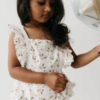 Fleur Playsuit - Papllion Garden - Floral printed baby playsuit from Jamie Kay