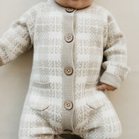 Marlo Knitted Onepiece - Marlo Check Jacquard