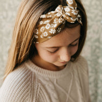 Organic Cotton Headband - Daisy Floral Childrens Headband from Jamie Kay USA