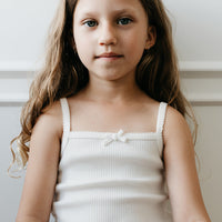 Organic Cotton Modal Singlet - Milk Childrens Singlet from Jamie Kay USA