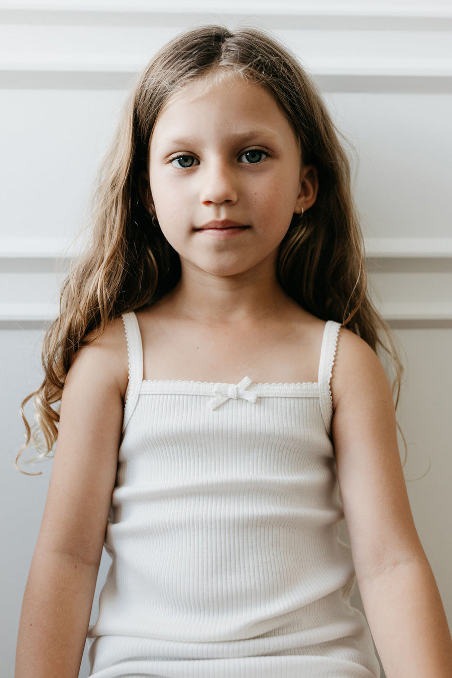 Organic Cotton Modal Singlet - Milk Childrens Singlet from Jamie Kay USA