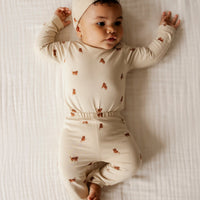 Organic Cotton Long Sleeve Bodysuit - Tommy Tigers Childrens Bodysuit from Jamie Kay USA