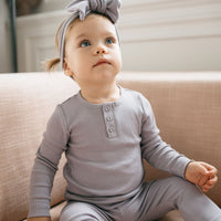 Organic Cotton Modal Long Sleeve Henley - Moon Childrens Top from Jamie Kay USA