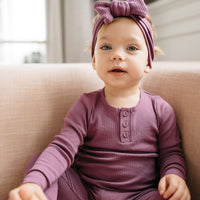 Organic Cotton Modal Lilian Headband - Elderberry Childrens Headband from Jamie Kay USA