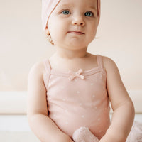 Organic Cotton Bridget Singlet Bodysuit - Mon Amour Rose Childrens Bodysuit from Jamie Kay USA