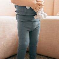 Organic Cotton Modal Everyday Legging - Stormy Night Childrens Legging from Jamie Kay USA