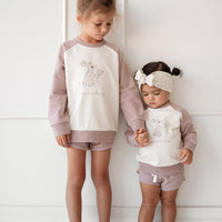 Organic Cotton Tao Sweatshirt - Lavender Musk Childrens Sweatshirt from Jamie Kay USA