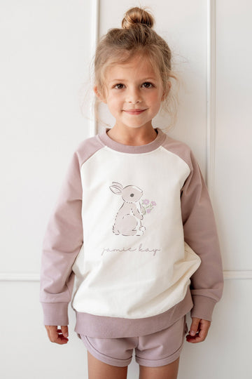 Organic Cotton Tao Sweatshirt - Lavender Musk Childrens Sweatshirt from Jamie Kay USA