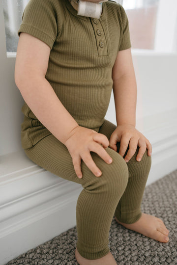 Organic Cotton Modal Everyday Legging - Herb Childrens Legging from Jamie Kay USA