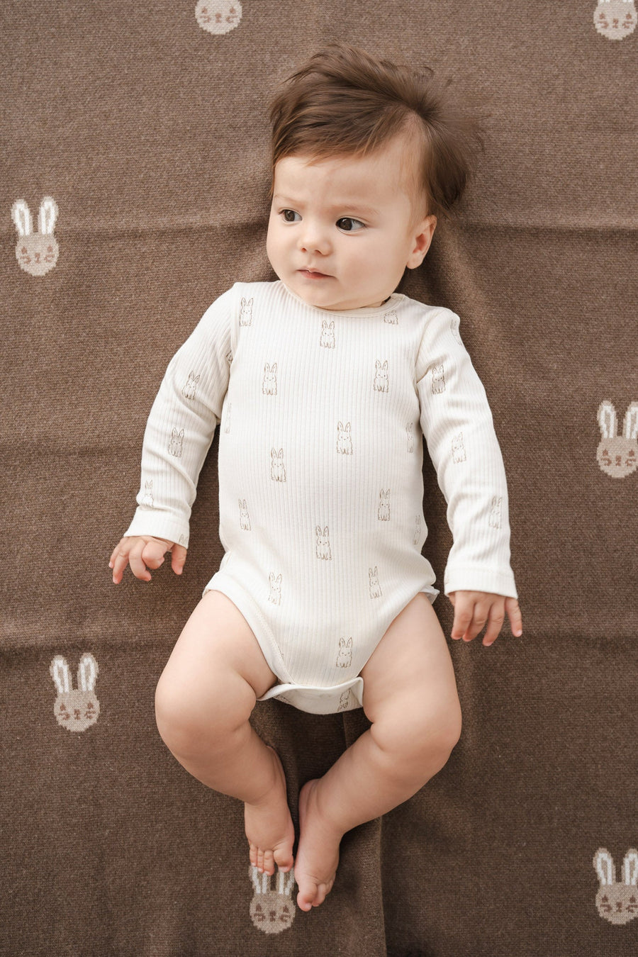 Organic Cotton Modal Fernley Bodysuit - Bunny Buddies Childrens Bodysuit from Jamie Kay USA