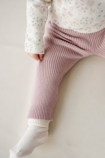 Organic Cotton Legging - Elenore Pink Tint