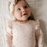 Organic Cotton Long Sleeve Ana Bodysuit - Irina Shell Childrens Bodysuit from Jamie Kay USA
