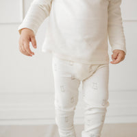 Organic Cotton Modal Everyday Legging - Bunny Buddies Childrens Legging from Jamie Kay USA