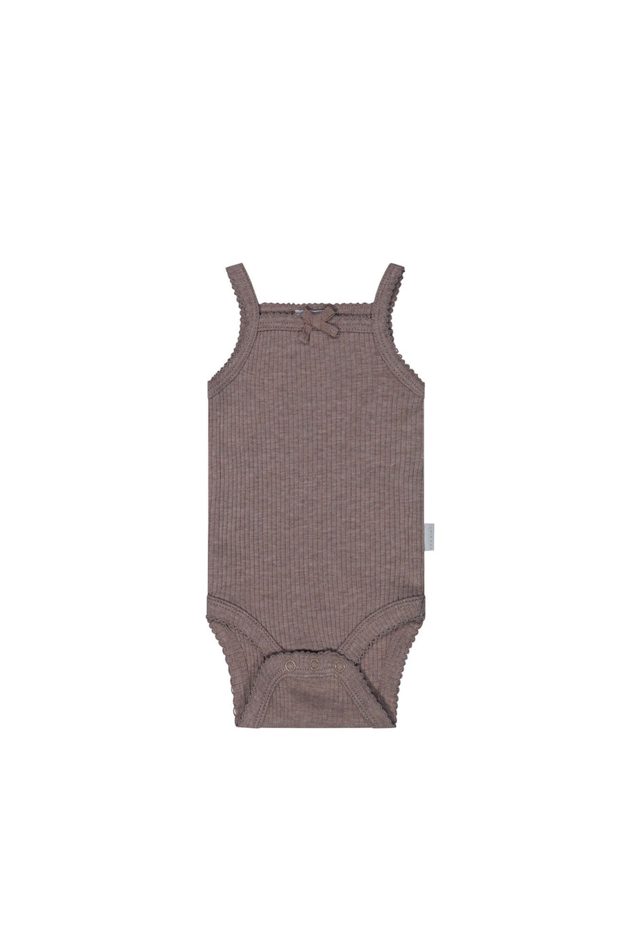 Organic Cotton Modal Singlet Bodysuit - Truffle Marle Childrens Bodysuit from Jamie Kay USA